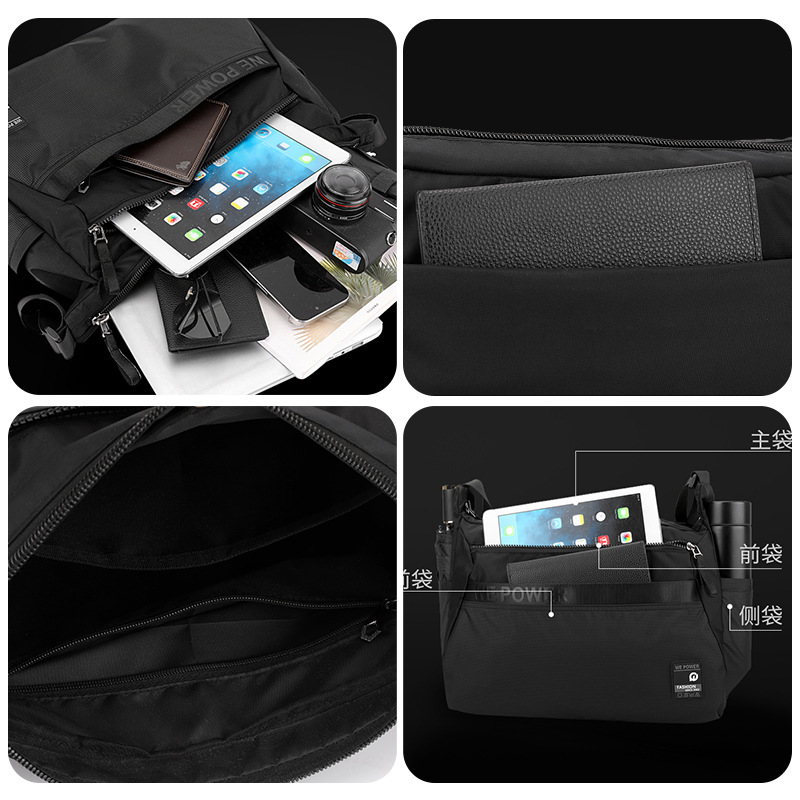 WEPOWER's new casual, lightweight, versatile, trendy outdoor waterproof and wear-resistant men's business travel single-shoulder crossbody bag Application Scenario