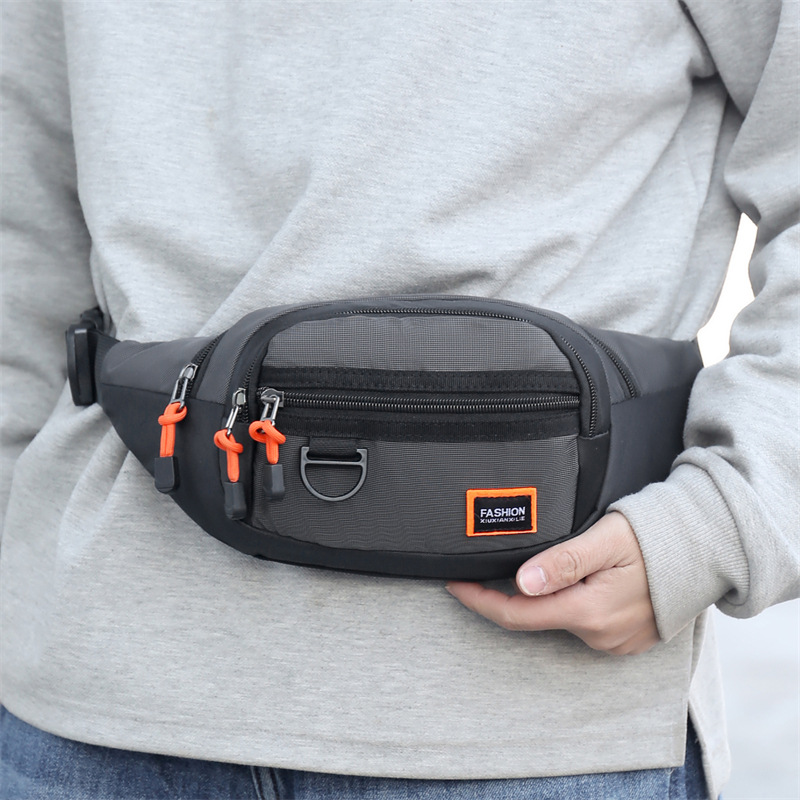 Men's waist bag, large-capacity, fashionable and simple cash register bag, outdoor travel crossbody bag, multi-functional fashionable chest bag, foreign trade Application Scenario