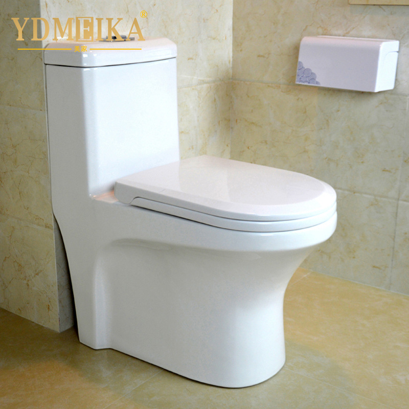 Guangdong Large pipe high-temperature ceramic toilet, Super vortex siphon integrated ordinary flush toilet, Meijia Sanitary Ware T034 Item Picture