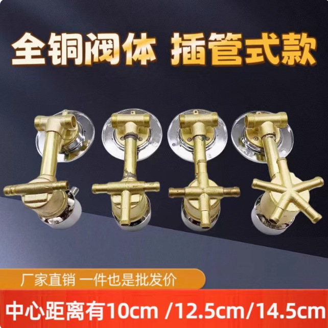 Integral shower enclosure accessories, all-copper shower enclosure faucet, shower screen faucet, cold and hot mixed water valve, conversion valve accessories details Picture