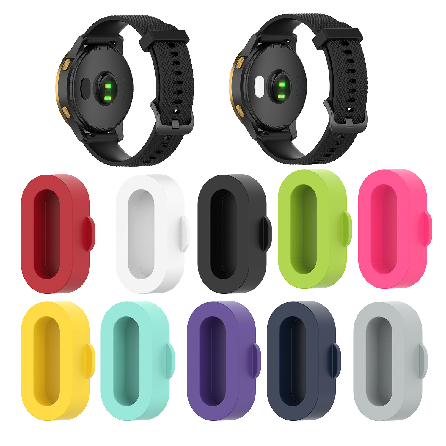 Dust plug for the charging port of Garmin fenix7, fenix6/fenix5/forerunner 265 watches full figure