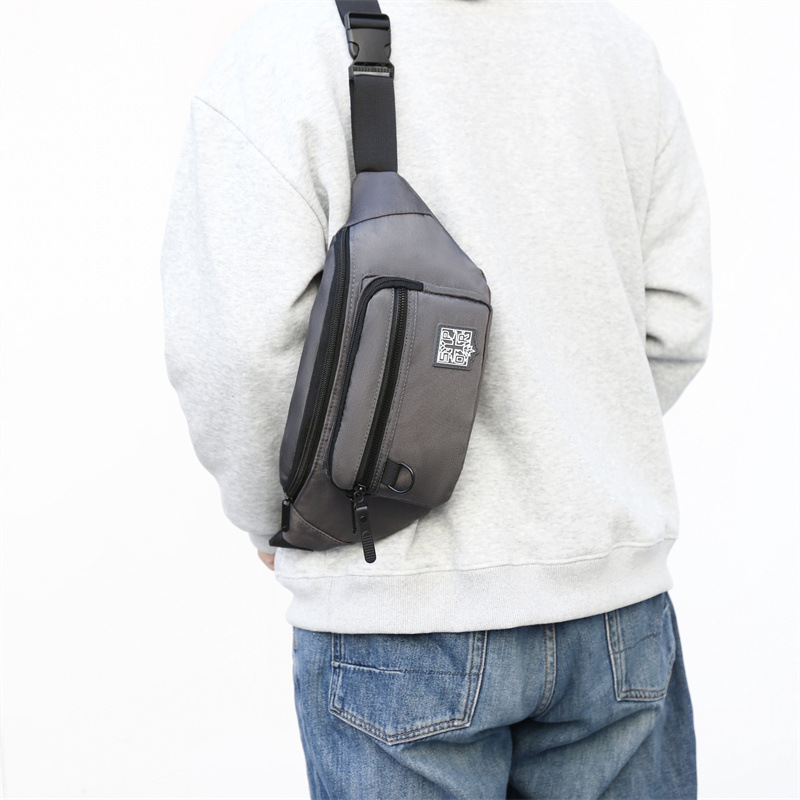Men's Instagram trendy small bag, Japanese simple crossbody bag, men's backpack, trendy waist bag, single-shoulder bag, nylon crossbody bag details Picture