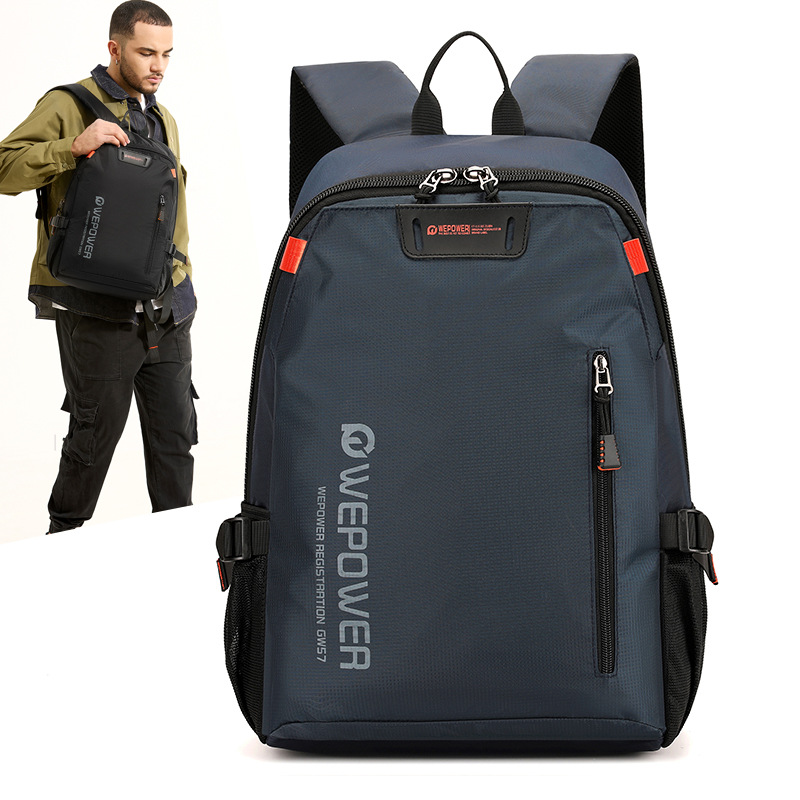 WEPOWER's new backpack for men, large-capacity schoolbag for junior and senior high school students, outdoor sports, computer and casual backpack full figure