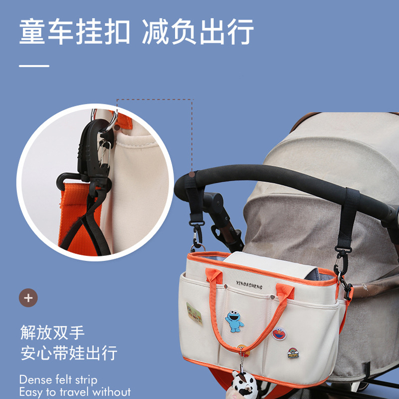 New tote handbag for Mommy, portable, single-shoulder, suitable for hanging baby strollers, large capacity, versatile and high-end Mommy backpack full figure
