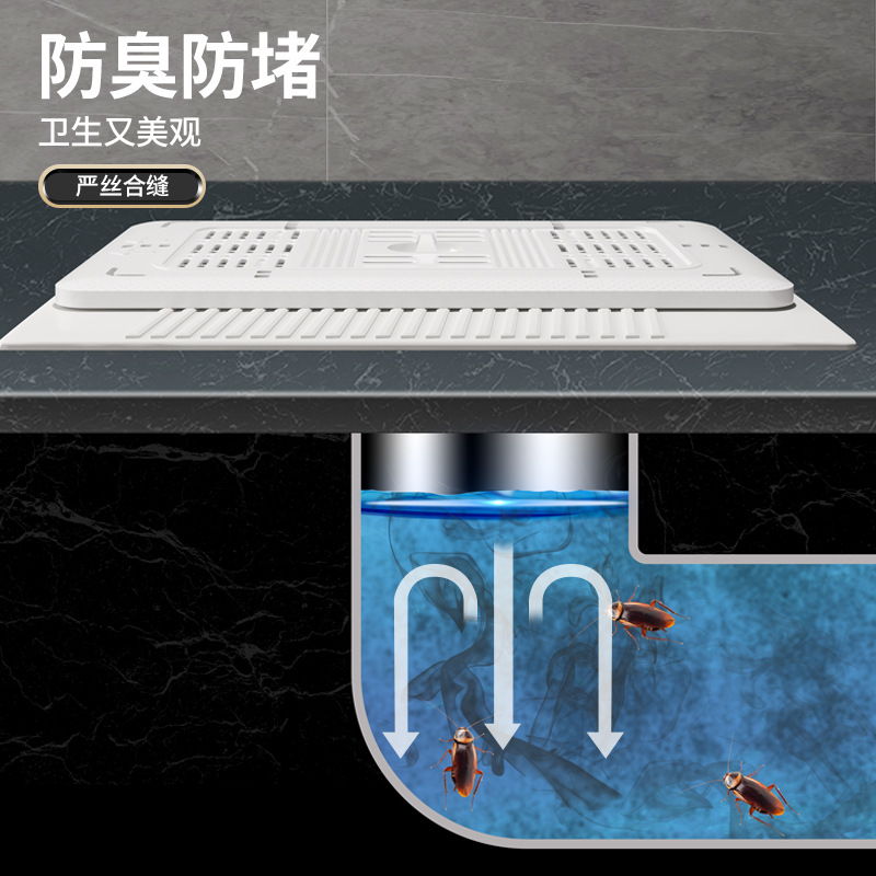 Bathroom squat toilet cover, universal squat toilet cover, anti-odor device, toilet bowl squat toilet baffle cover, anti-slip details Picture