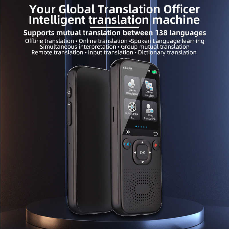 The source factory's large-screen intelligent voice translation machine offers multi-language translation and photo taking in 142 languages for cross-border business travel Application Scenario