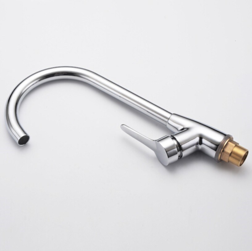 Brass kitchen ball bearing inclined three-way single-hole cold and hot water faucet, household sink, sink, splash-proof faucet Specification drawing