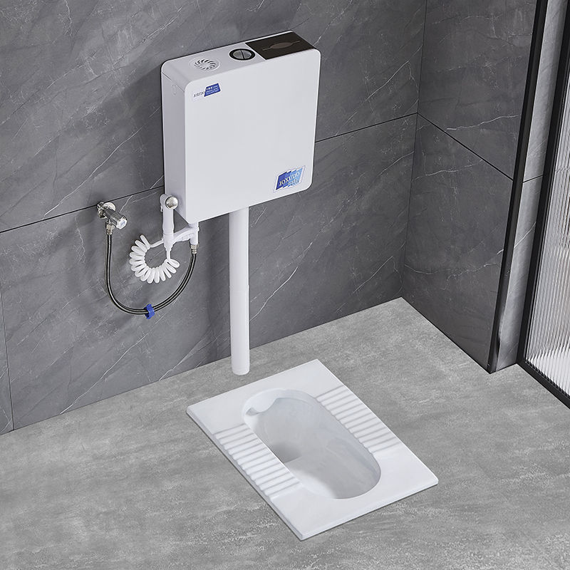 Household ceramic squat toilet, flushing tank, complete set of bathroom toilet, toilet bowl, squat toilet, anti-odor toilet bowl Specification drawing