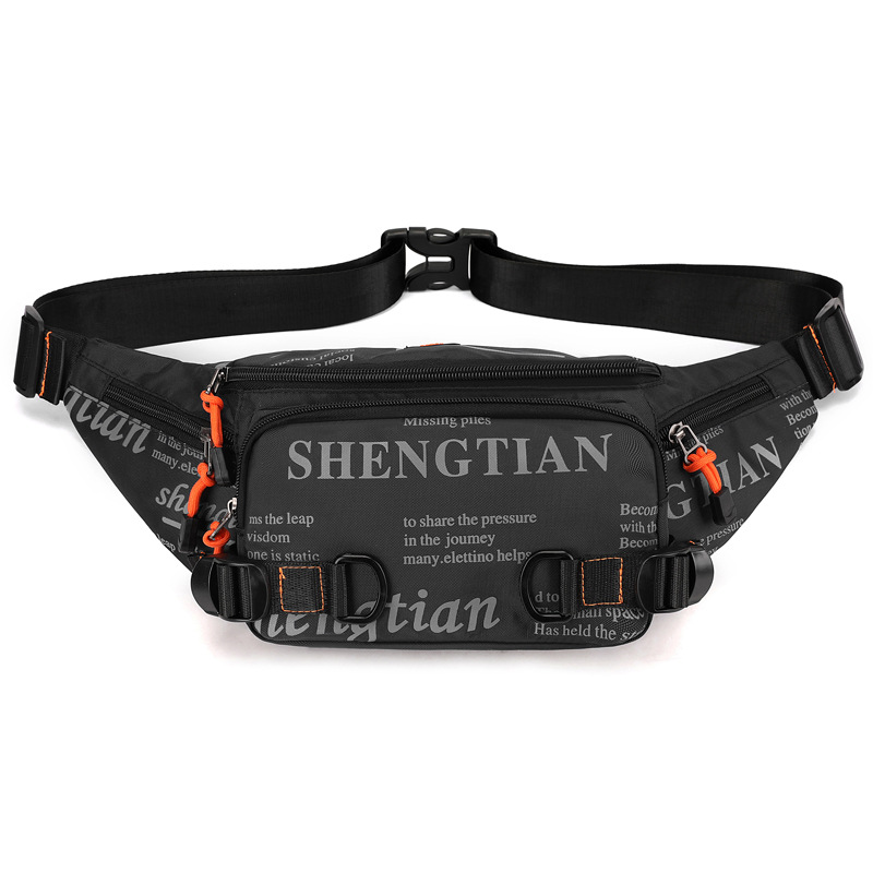 New waterproof waist bag crossbody bag for men, high-end, trendy and fashionable sporty chest bag, nylon fabric single-shoulder bag for men Item Picture