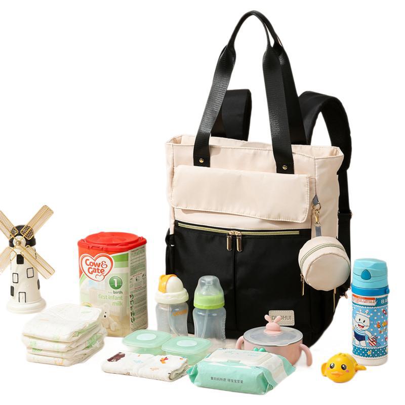 New fashionable and multi-functional mom bag, large-capacity mother and baby bag, travel backpack, single-shoulder bag, handbag Item Picture