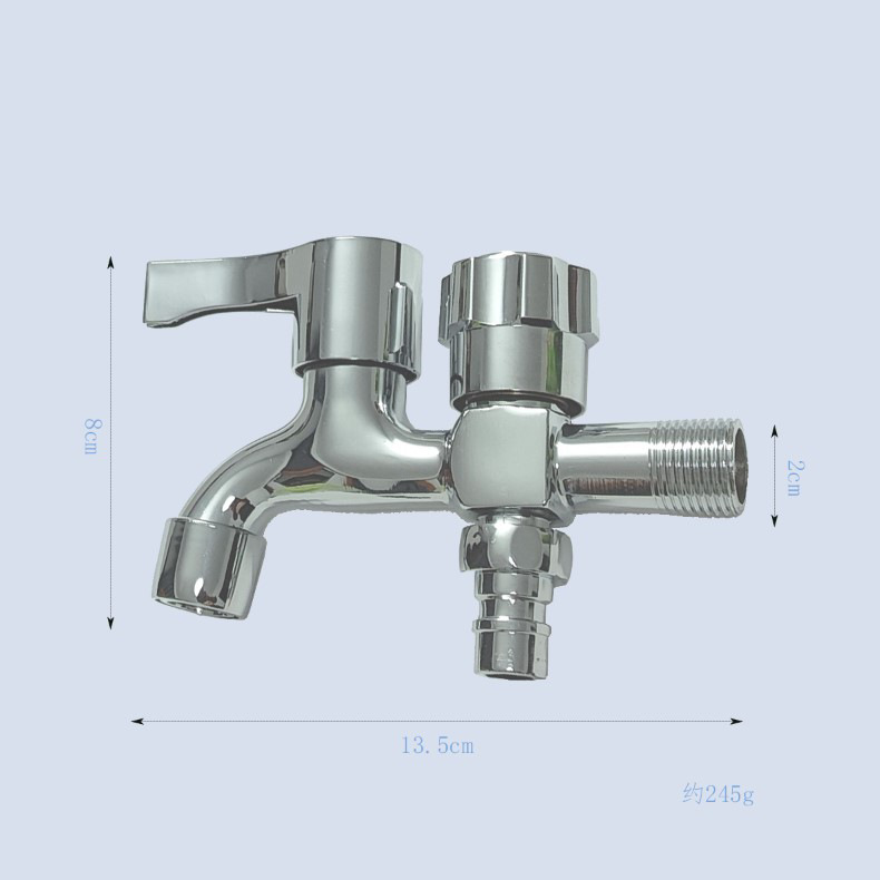 The washing machine faucet is lengthened by 4 or 6 inches. It is a single-cooling, one-in-two-out, mop sink faucet for household tap water Application Scenario