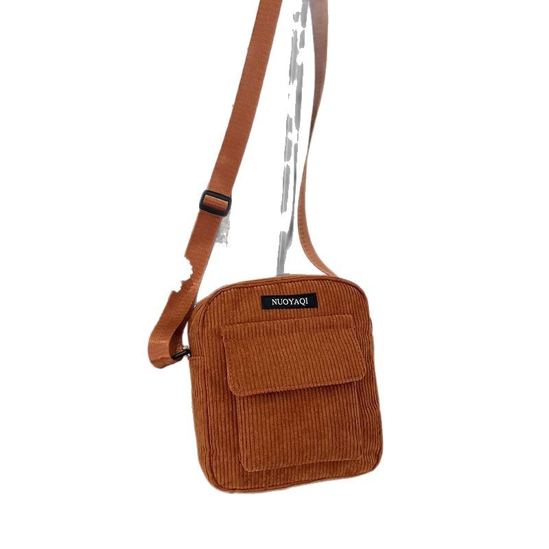 2025 New high-quality corduroy small square bag, fashionable, casual and versatile small shoulder bag, spring trend letter bag Item Picture