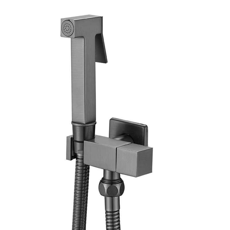 Square spray gun faucet single cold water toilet companion set copper main body pressurized spray gun bottom washer Application Scenario