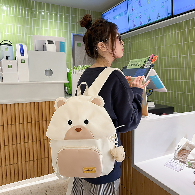 Kindergarten schoolbag, cartoon, casual, versatile, large-capacity, cute children's schoolbag, bear backpack for export details Picture
