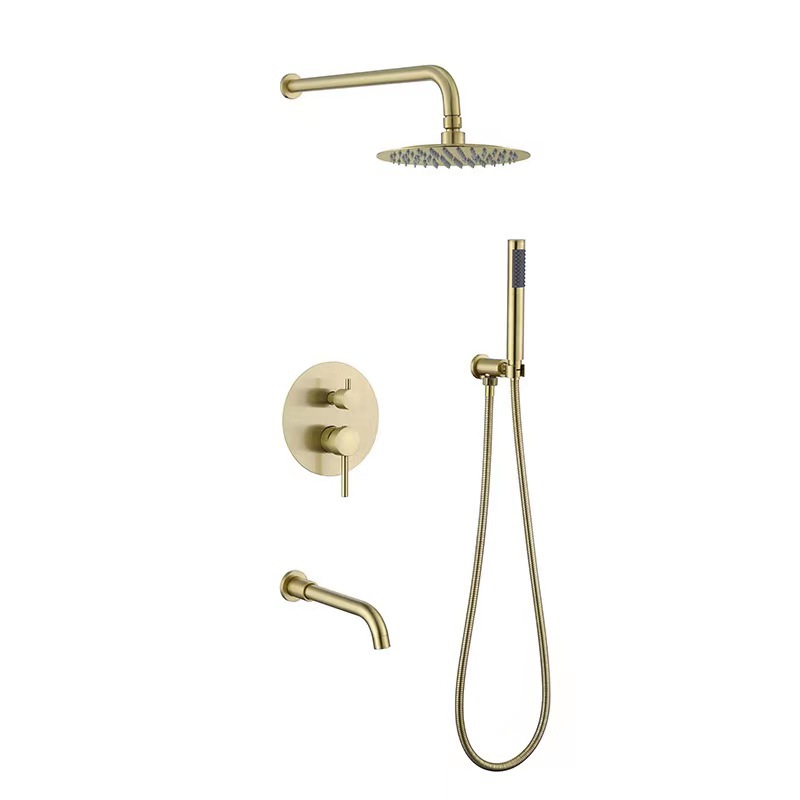 Foreign trade shower head set, cold and hot built-in wall concealed shower faucet Item Picture