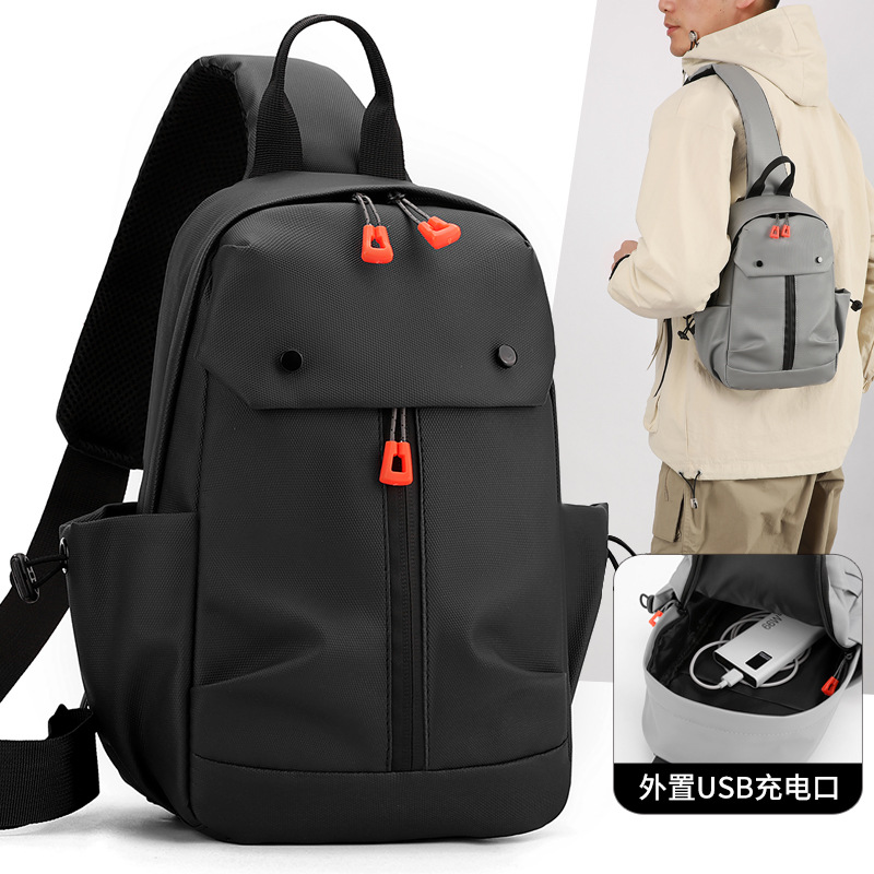 Cross-border men's crossbody bag, waterproof and wear-resistant, new chest bag, simple and versatile, casual and convenient, single-shoulder bag, fashionable bag Application Scenario