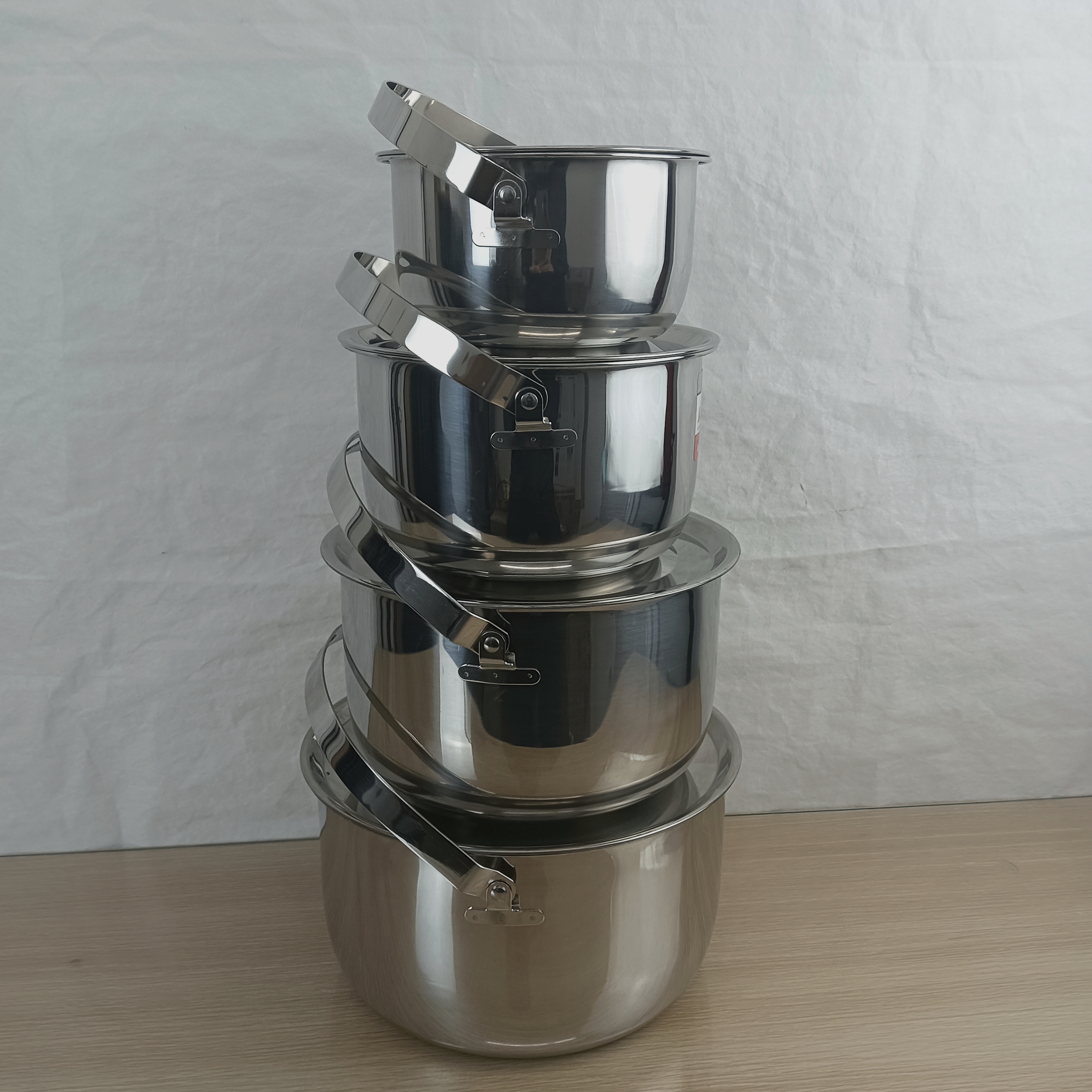 DF68825 cooking pot, 304 stainless steel basin with lid, household oil basin, flavor cup, commercial round basin, deep oil basin, DF TRADINGHOUSE details Picture