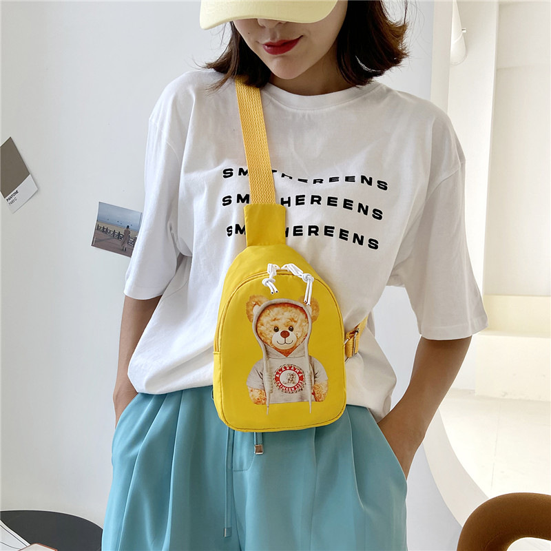 Women's crossbody bag, trendy phone anti-loss strap, fashionable and individual bag, fresh and clean canvas phone bag, single-shoulder bag Specification drawing