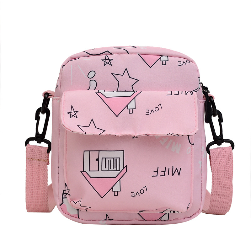 New fashionable nylon single-shoulder bag for women 2024 summer, cute cartoon pattern mini versatile crossbody bag wholesale Item Picture