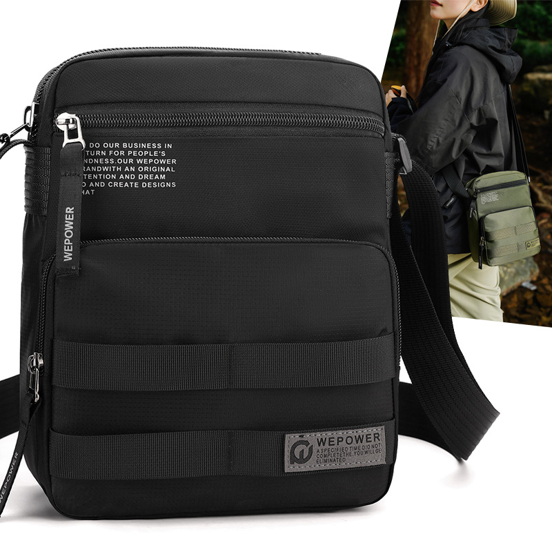 WEPOWER's new fashionable business shoulder bag is a durable and water-resistant men's commuting crossbody bag full figure