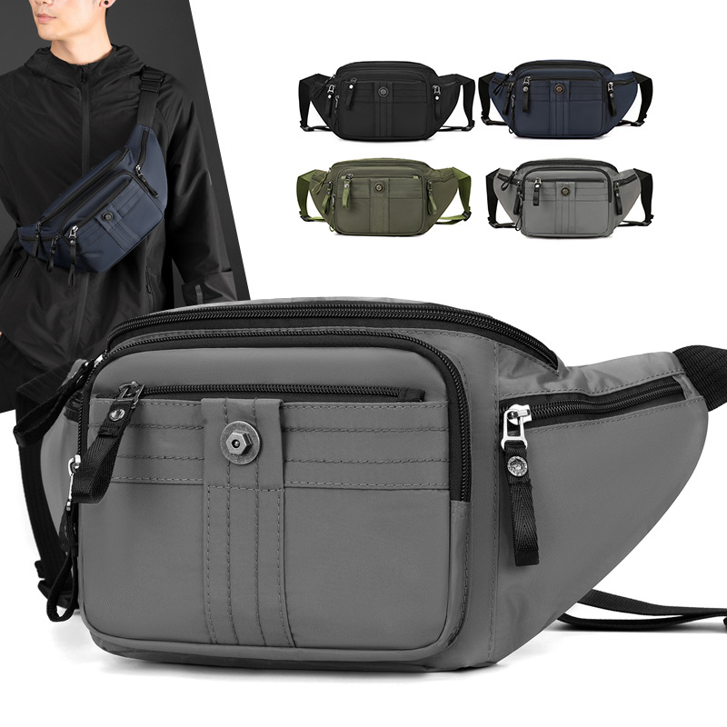 wepower's new men's waist bag, crossbody bag, outdoor cycling backpack, single-shoulder bag, sports waterproof and casual chest bag full figure
