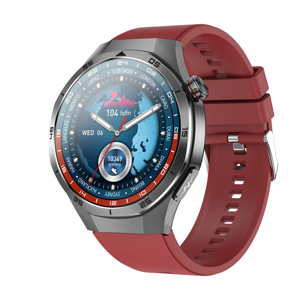 The 2025 new ET456 smartwatch features a 1.56 large AMOLED screen, ECG, Bluetooth call, heart rate and sleep mode Specification drawing
