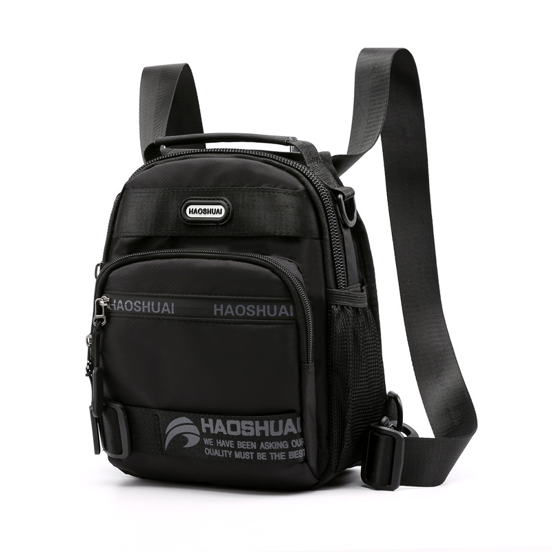 New men's multi-functional chest bag, trendy single-shoulder crossbody bag, waterproof nylon fabric lightweight backpack, cross-border wholesale Item Picture