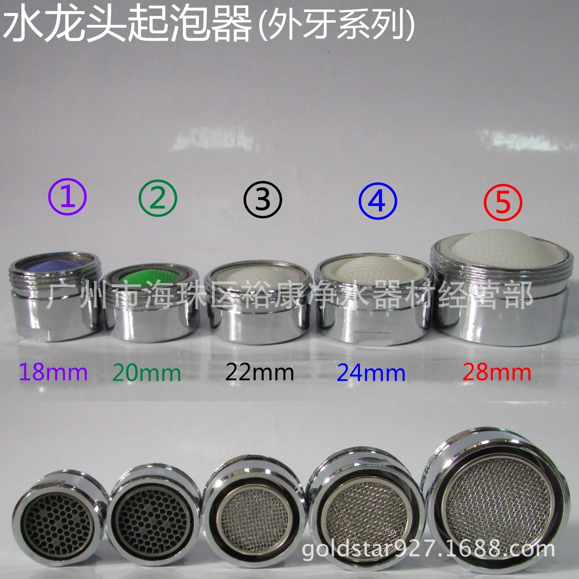 Faucet aerator, outer teeth, inner teeth, 18, 20, 22, 24, 28 mm, water outlet, faucet filter screen details Picture