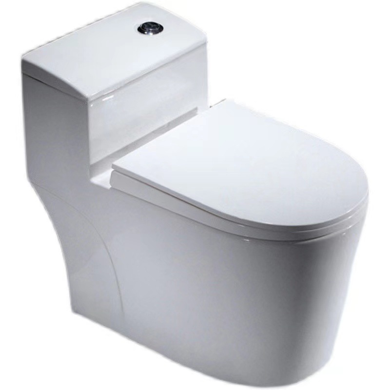 Hotel toilet seat: Large-diameter super vortex siphon silent water-saving and anti-odor integrated engineering toilet Item Picture