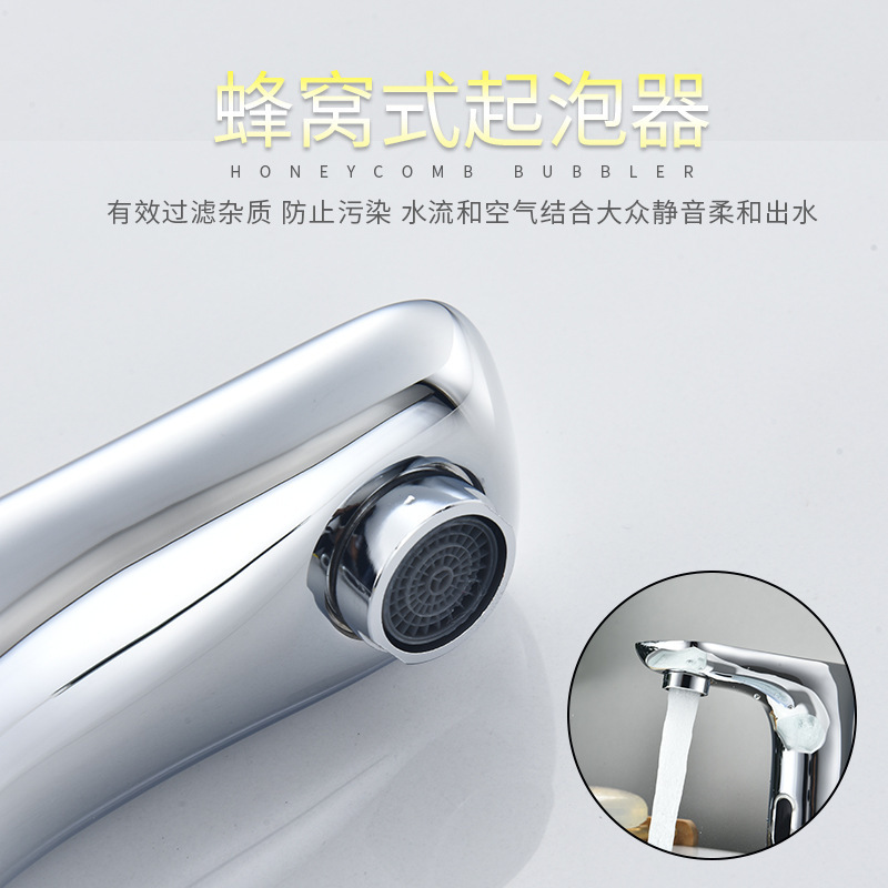 New all-copper smart single cold and hot sensor faucet, fully automatic infrared sensor hand wash basin faucet Application Scenario