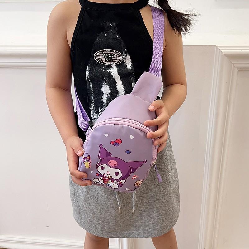 Cartoon color-blocking children's bags, summer new ins Korean version chest bags, boys' and girls' crossbody bags, small logo single-shoulder bags Application Scenario