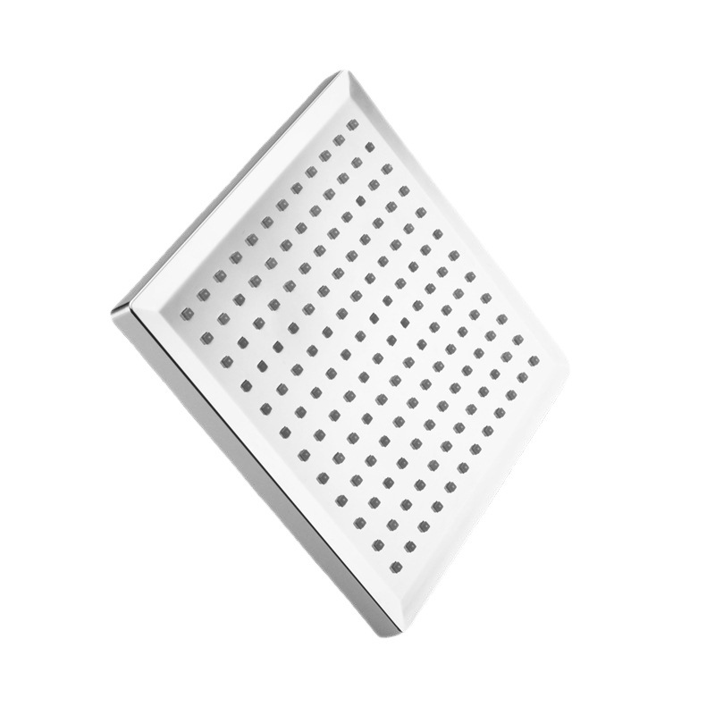 led top spray temperature-controlled three-color light-emitting color-changing nozzle, 8-inch square water-saving pressure-increasing top spray SDH-B1 set Item Picture