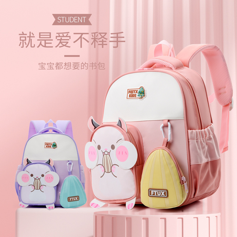 New cute cartoon children's schoolbags, 3-5 years old boys and girls backpacks, small class and middle class schoolbags, kindergarten schoolbags 4 details Picture
