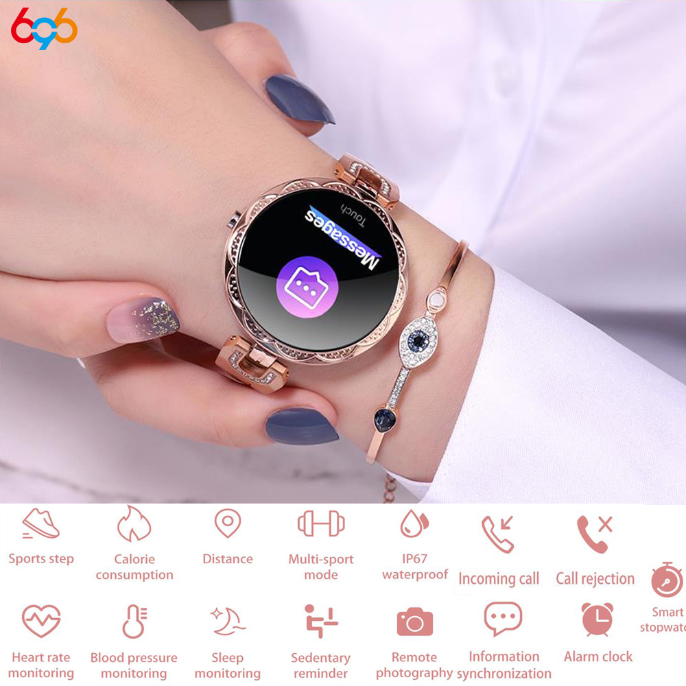 Woman Smart Watch Bracelet Girl Heart Rate Blood Pressure full figure