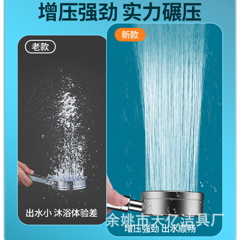 304 stainless steel pressurized shower head, household bathroom, rain shower, super pressurized showerhead details Picture