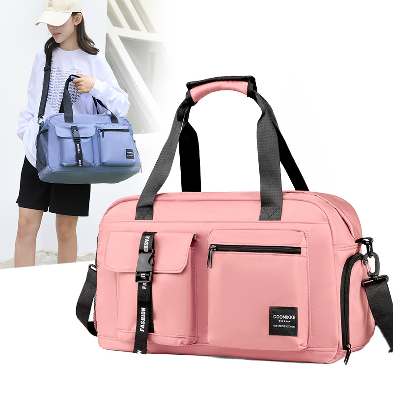 Short-distance travel bags, large-capacity independent shoe compartments, training bags, dry and wet separation, women's sports and fitness bags, outdoor storage full figure