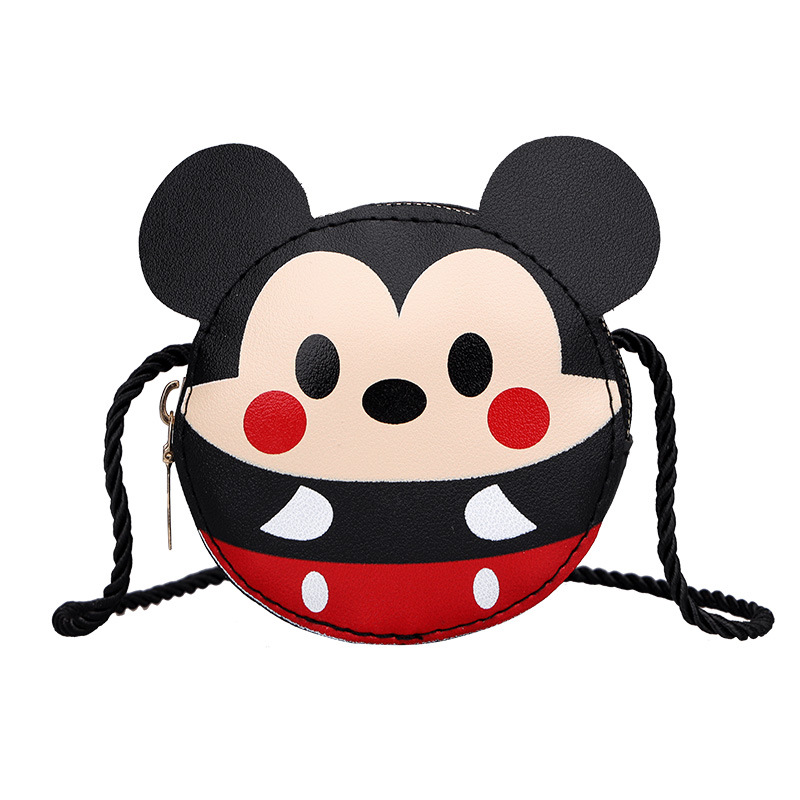 2024 New Children's bag, cute cartoon color contrast, unisex PU single-shoulder crossbody accessory, coin purse and schoolbag Item Picture