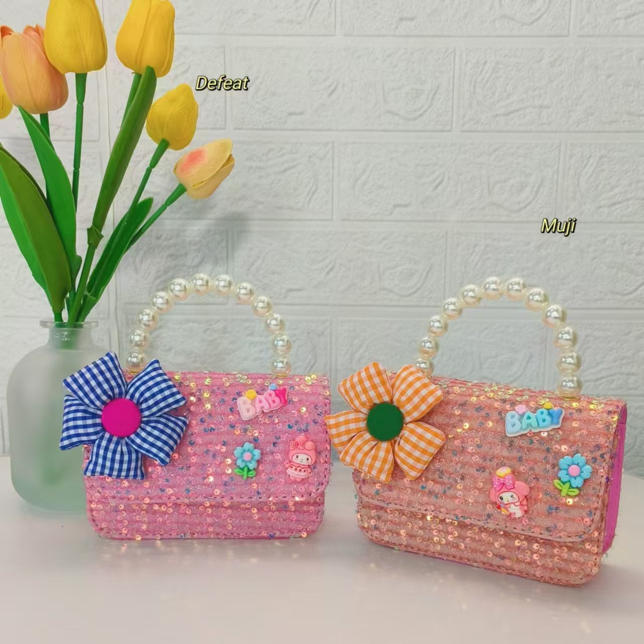 Pearl handbag, Melody Cinnamon Dog, children's bag, Chanel-style chain bag, girls' accessory bag, small square bag, single shoulder Specification drawing