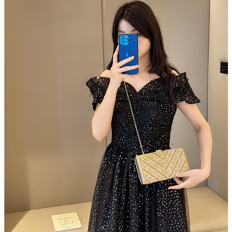 2025 Cross-border new dinner bag, European and American women's handbag, diamond-encrusted banquet clutch, evening dress bag, women's bag details Picture