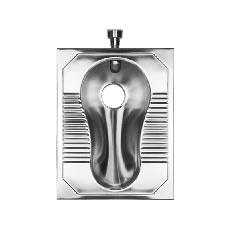 Thickened 304 stainless steel squat toilet, prison, train, bar, shopping mall, anti-odor and durable squat toilet, stainless steel squat toilet Item Picture