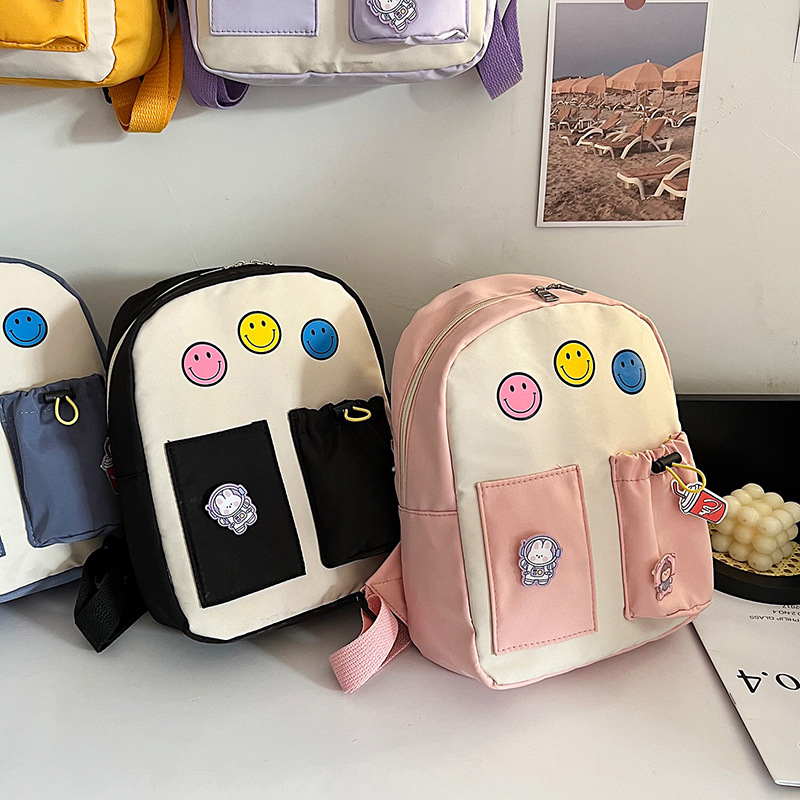 Korean-style children's schoolbags, fashionable and casual, baby backpacks, Blue Fat parent-child backpacks, kindergarten small schoolbags details Picture