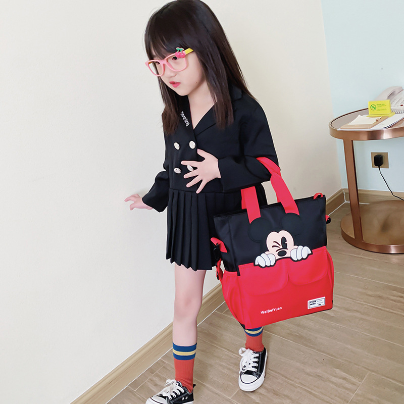 2024 New Oxford Children's Tutorial Bag, cartoon tote bag for primary school students, large capacity single-shoulder crossbody bag wholesale bag Specification drawing