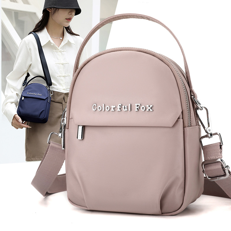Colorful Fox Ladies' bag, Korean style fashion trend multi-layered single-shoulder bag, simple phone key case, crossbody bag full figure