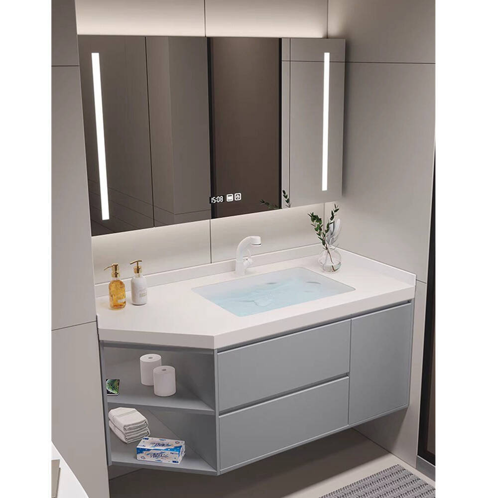 Processing of irregularly cut corner bathroom washbasins, rock plate ceramic washbasins, and beveled corner bathroom cabinets Item Picture