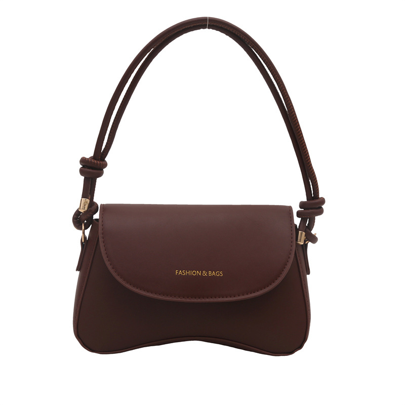 Retro and fashionable hand-held small square bag 2025 new style Hong Kong style stylish single-shoulder armpit bag high-end crossbody bag wholesale Item Picture