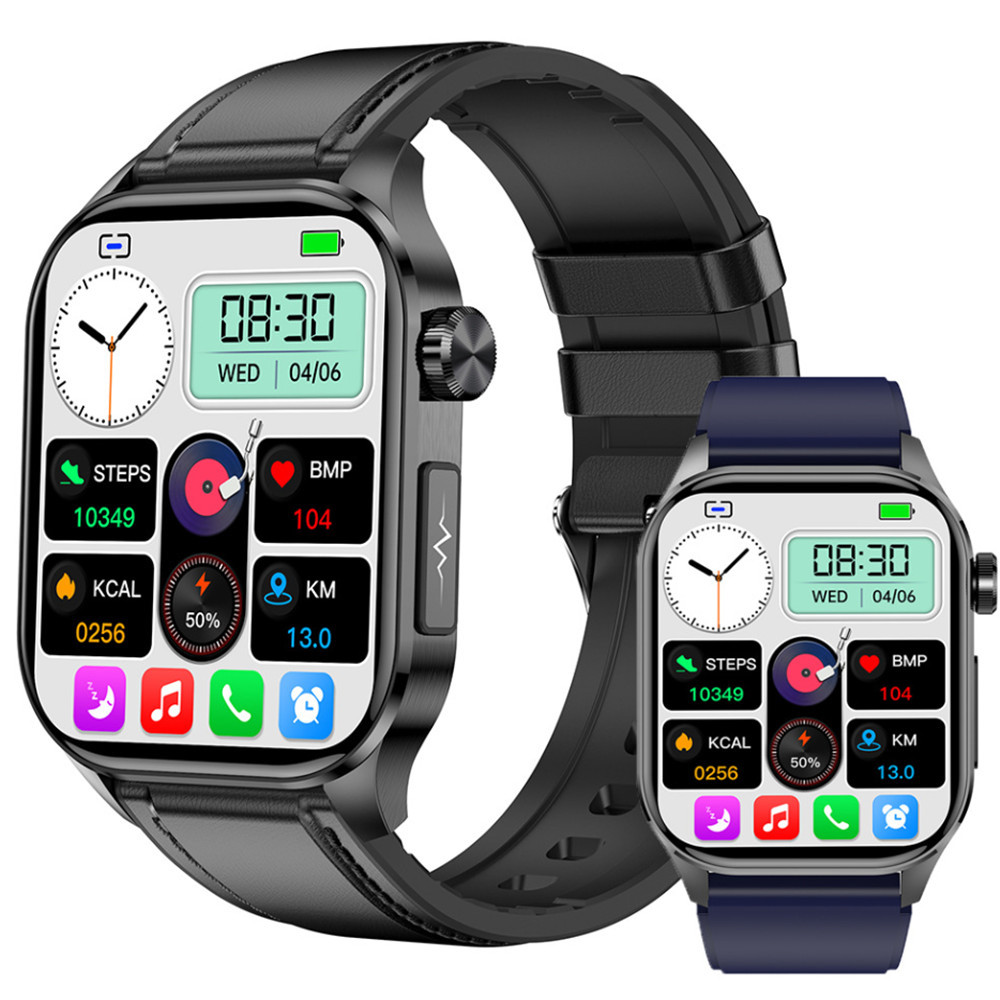 The new cross-border ET580 smartwatch features Bluetooth calls, ECG, electrocardiogram, and does not measure blood sugar, uric acid, blood lipid, body temperature, or exercise Specification drawing