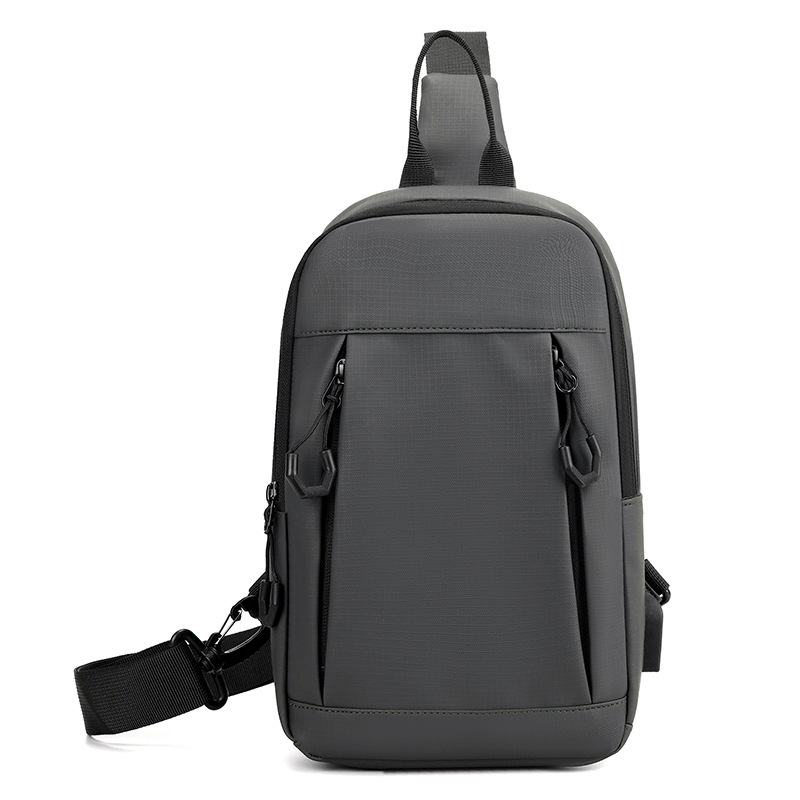 Cross-border men's chest bag, large-capacity multi-functional single-shoulder bag, men's fashionable Korean version versatile crossbody bag, business chest bag Item Picture
