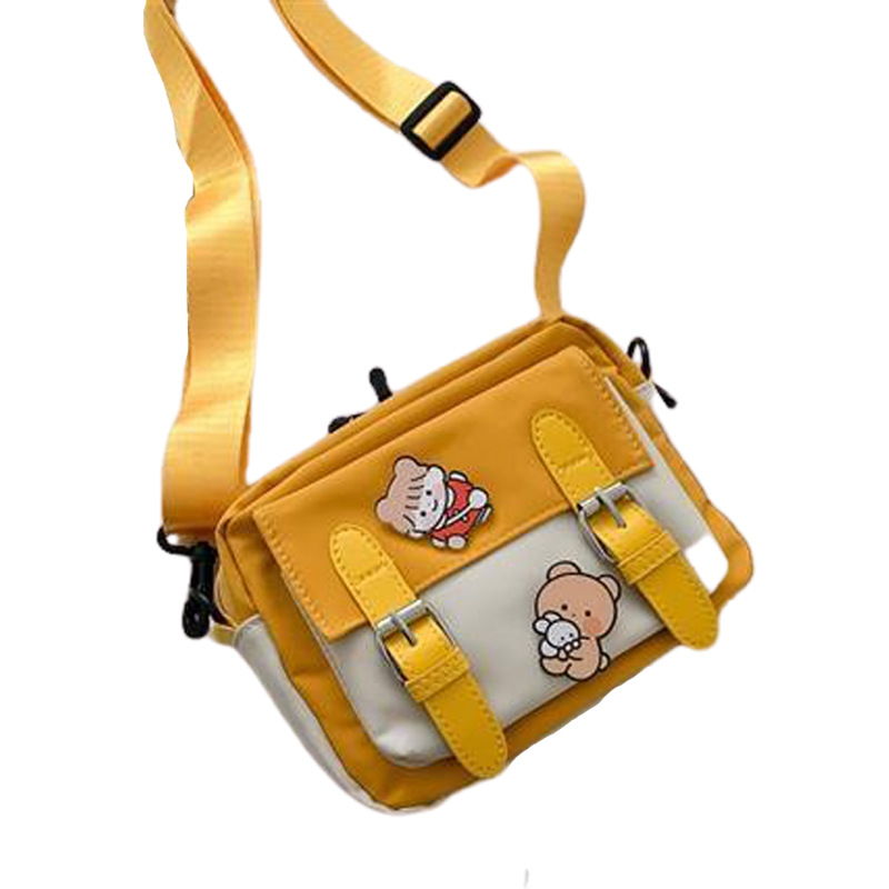 Cute Japanese-style women's bags, fashionable 2020 new trendy Korean-style crossbody bag, women's ins student single-shoulder canvas bag Item Picture