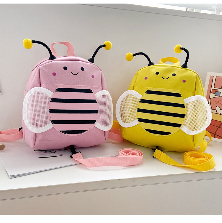 Korean children's bag 2020 New style backpack, cute bee anti-wandering backpack trend, kindergarten girls' schoolbag details Picture