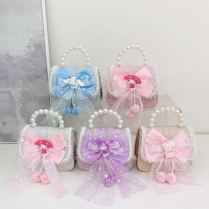 New girls' small bag, children's fashionable and trendy single-shoulder crossbody bag, cute cartoon mini handbag for little girls full figure